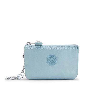 Kipling Creativity Mini Metallic Pouch Keychain Tassen Aqua | NL 1116MQ